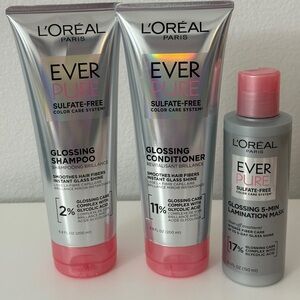 L'Oreal Ever Pure Glossing Hair Care Trio - Silver and Pink